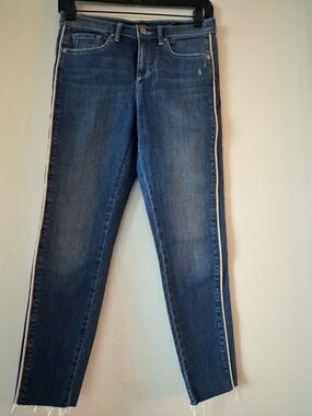 Banana Republic Dark Blue Skinny Jeans with Side Stripe